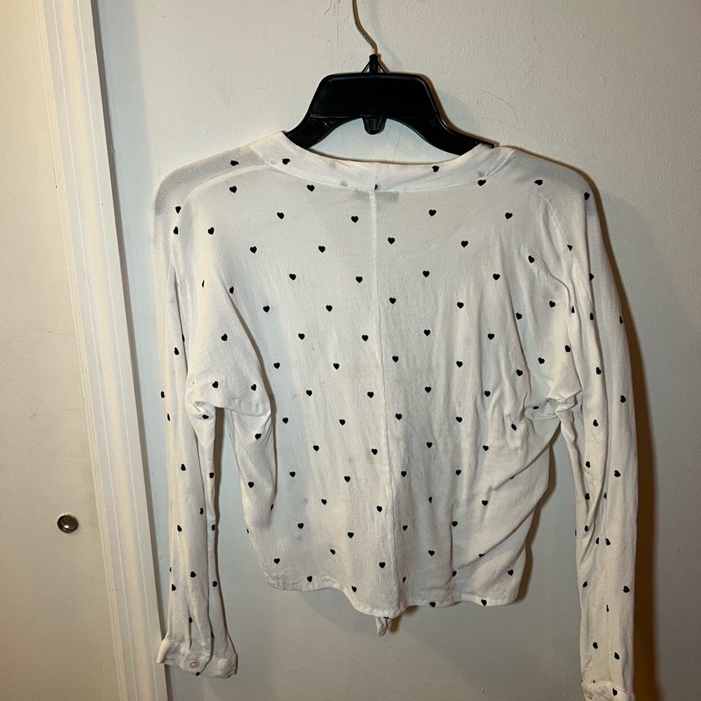 Rails Sloane Button Down, Heart Print, Ties At Wa… - image 8